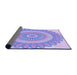 Thickness of Patterned Purple Mimosa Purple Rug, pat1891pur