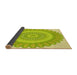 Thickness of Patterned Pistachio Green Rug, pat1891yw