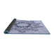 Thickness of Patterned Lavender Blue Rug, pat1892blu