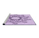 Sideview of Machine Washable Transitional Lilac Purple Rug, wshpat1892pur