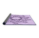 Thickness of Patterned Lilac Purple Rug, pat1892pur
