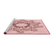 Sideview of Machine Washable Transitional Indian Red Rug, wshpat1892rd