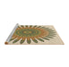 Sideview of Machine Washable Transitional Light Brown Rug, wshpat1893brn