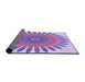 Thickness of Patterned Mauve Purple Rug, pat1893pur