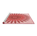 Sideview of Machine Washable Transitional Pink Rug, wshpat1893rd