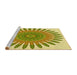 Sideview of Machine Washable Transitional Dark Golden Brown Rug, wshpat1893yw