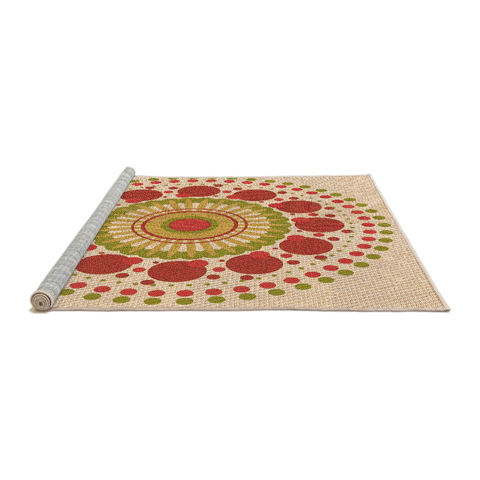 Sideview of Machine Washable Transitional Khaki Gold Rug, wshpat1894org