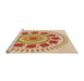 Sideview of Machine Washable Transitional Khaki Gold Rug, wshpat1894org