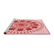 Sideview of Machine Washable Transitional Pink Rug, wshpat1894rd