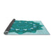 Thickness of Patterned Light Sea Green Rug, pat1895lblu