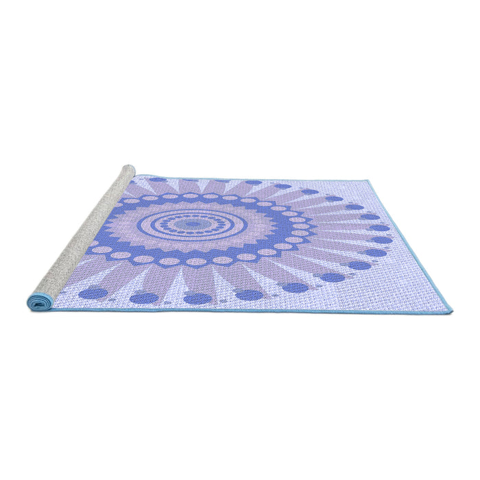 Sideview of Machine Washable Transitional Purple Rug, wshpat1896blu