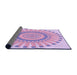 Thickness of Patterned Orchid Purple Rug, pat1896pur