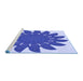 Sideview of Machine Washable Transitional Blue Rug, wshpat1897blu