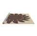 Sideview of Machine Washable Transitional Sepia Brown Rug, wshpat1897brn