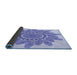 Thickness of Patterned Light Slate Blue Rug, pat1898blu