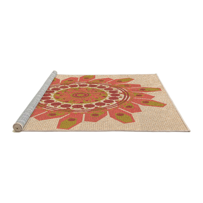 Sideview of Machine Washable Transitional Orange Red Orange Rug, wshpat1898org