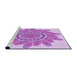 Sideview of Machine Washable Transitional Blossom Pink Rug, wshpat1898pur