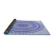 Thickness of Patterned Light Slate Blue Rug, pat1899blu