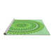 Sideview of Machine Washable Transitional Jade Green Rug, wshpat1899grn