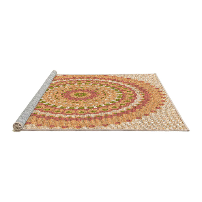 Sideview of Machine Washable Transitional Orange Rug, wshpat1899org