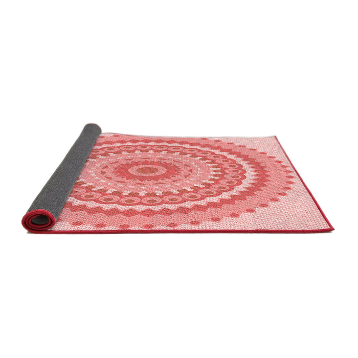 Thickness of Patterned Baby Pink Rug, pat1899rd