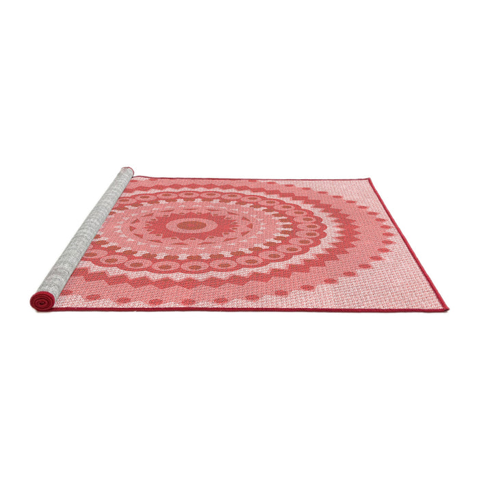 Sideview of Machine Washable Transitional Pink Rug, wshpat1899rd