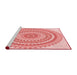 Sideview of Machine Washable Transitional Pink Rug, wshpat1899rd