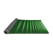 Thickness of Patterned Deep Emerald Green Rug, pat19grn