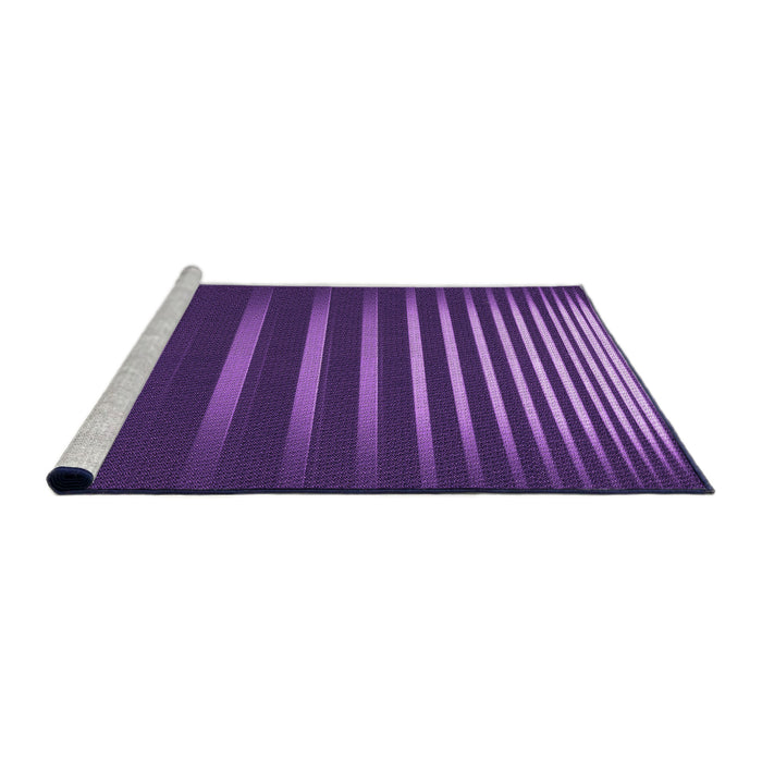Sideview of Machine Washable Transitional Jasmine Purple Rug, wshpat19pur