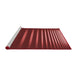 Sideview of Machine Washable Transitional Red Rug, wshpat19rd