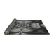 Thickness of Patterned Charcoal Black Rug, pat190gry