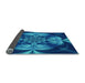 Thickness of Patterned Blueberry Blue Rug, pat190lblu