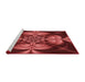 Sideview of Machine Washable Transitional Crimson Red Rug, wshpat190rd