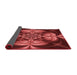 Thickness of Patterned Crimson Red Rug, pat190rd