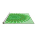 Sideview of Machine Washable Transitional Green Rug, wshpat1900grn