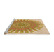 Sideview of Machine Washable Transitional Yellow Rug, wshpat1900org