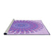 Sideview of Machine Washable Transitional Mauve Purple Rug, wshpat1900pur