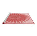 Sideview of Machine Washable Transitional Pastel Pink Rug, wshpat1900rd