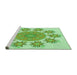 Sideview of Machine Washable Transitional Light Green Rug, wshpat1901grn