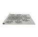 Sideview of Machine Washable Transitional Gunmetal Gray Rug, wshpat1901gry