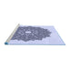 Sideview of Machine Washable Transitional Lavender Blue Rug, wshpat1902blu