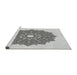 Sideview of Machine Washable Transitional Platinum Gray Rug, wshpat1902gry