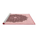 Sideview of Machine Washable Transitional Light Rose Pink Rug, wshpat1902rd