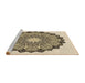 Sideview of Machine Washable Transitional Khaki Gold Rug, wshpat1903brn