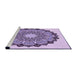 Sideview of Machine Washable Transitional Blossom Pink Rug, wshpat1903pur