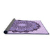 Thickness of Patterned Blossom Pink Rug, pat1903pur