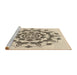 Sideview of Machine Washable Transitional Wheat Beige Rug, wshpat1904brn