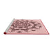 Sideview of Machine Washable Transitional Indian Red Rug, wshpat1904rd