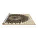 Sideview of Machine Washable Transitional Vanilla Gold Rug, wshpat1905brn