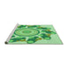 Sideview of Machine Washable Transitional Jade Green Rug, wshpat1906grn